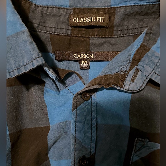 Carbon’s Classic Fit Men’s Button Down Plaid Shirt - Picture 4 of 4